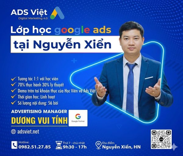 Lớp học cáo google Ads tại Nguyễn Xiển
